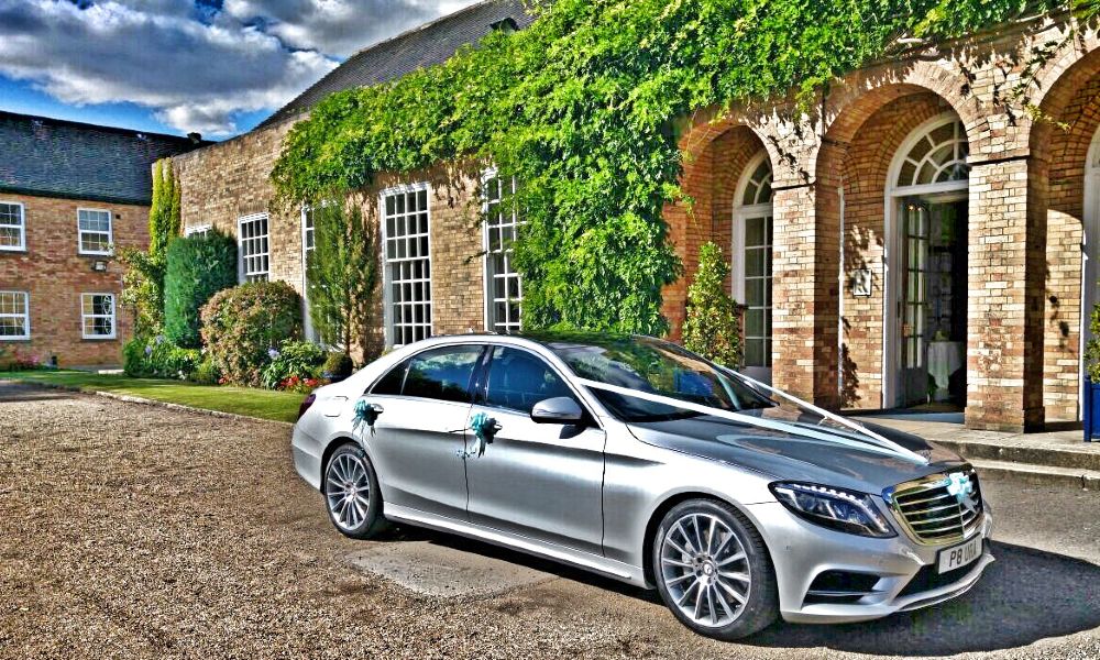 Wedding Car Hire in Lincoln - Mercedes-Benz SClass at Hemswell Court